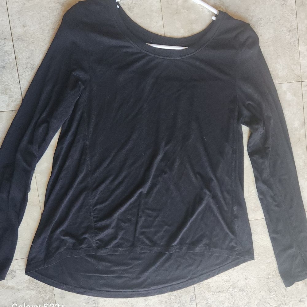 T62  Zyia Active black athletics activate long sleeved top Size Medium - Picture 4 of 15